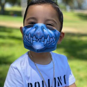 Kids Blue Dino Mask